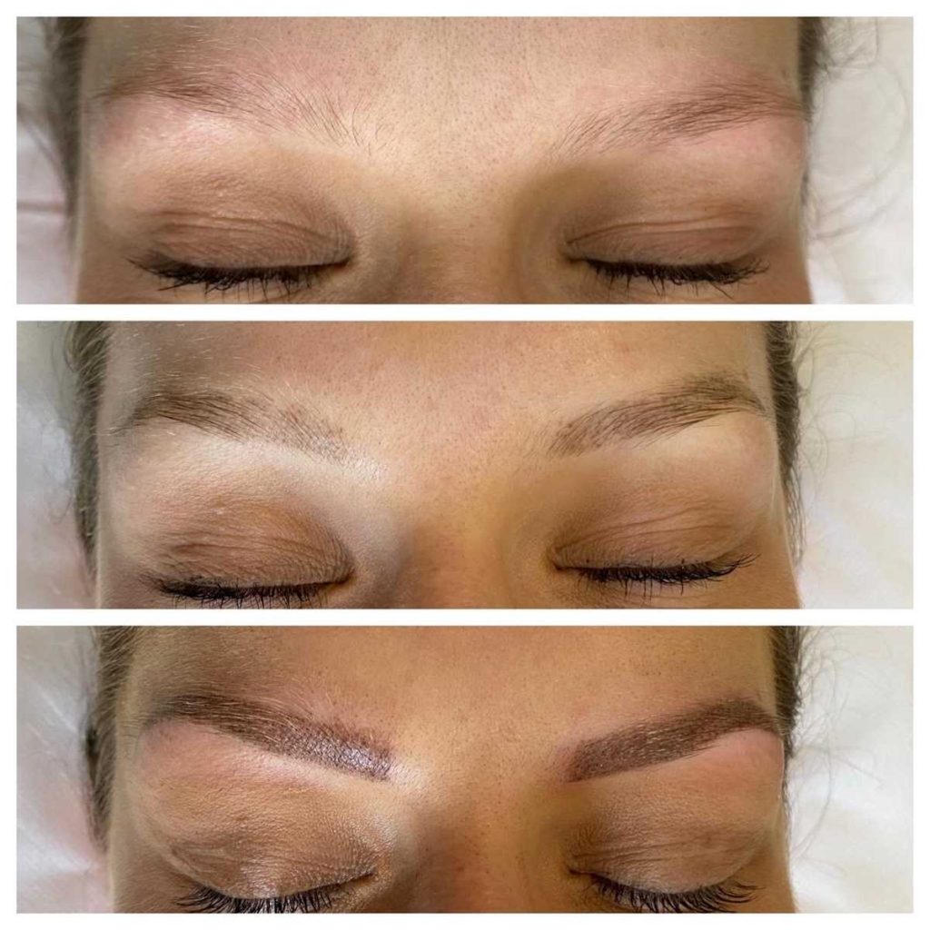 Before and After Photos of Prmanent Eyebrow Tattoo