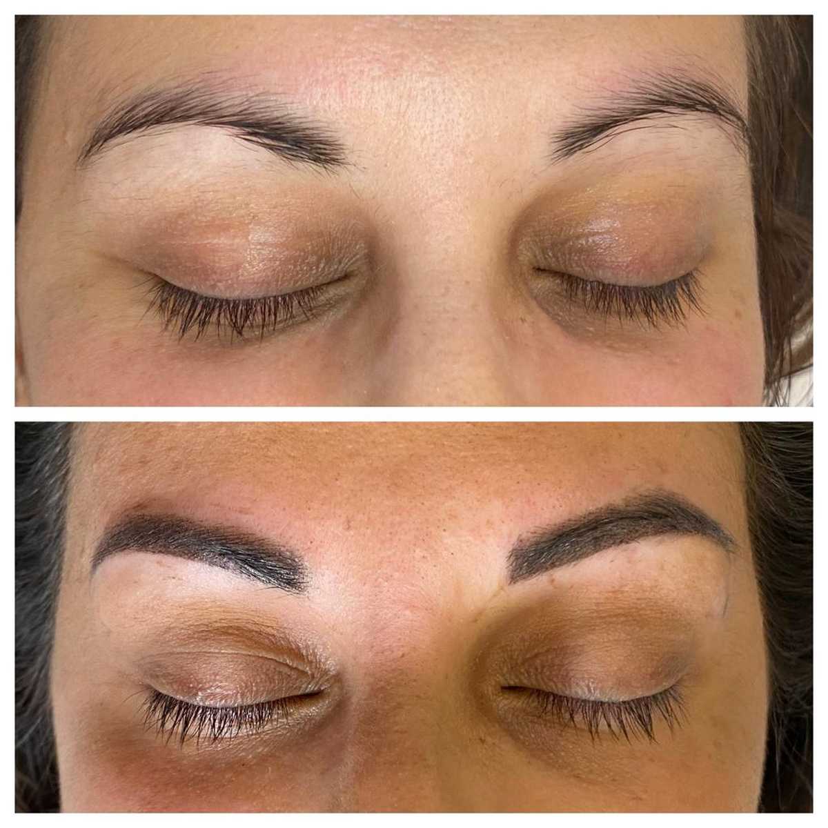 Image of Before and After Eyebrow Tattooing
