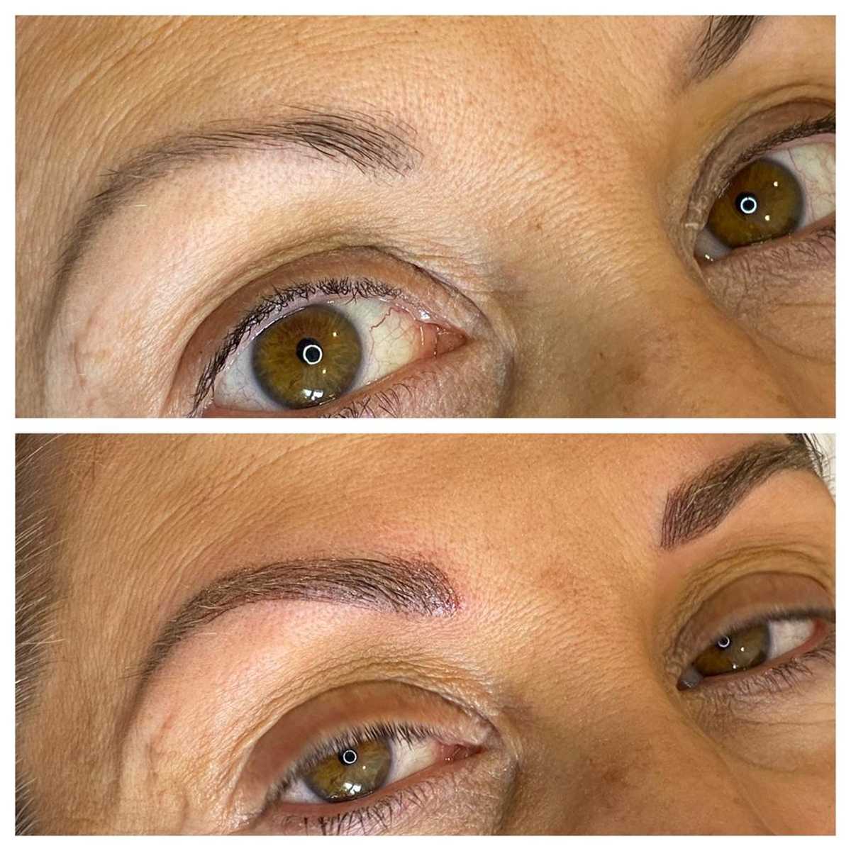 Image of Before and After Cosmetic Eyebrow Tattoo