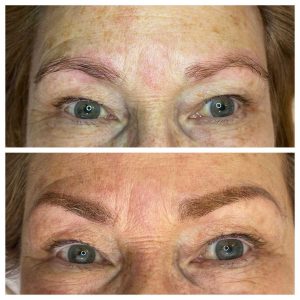 Eyebrow feathering Before and After Photo