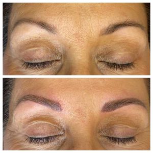 Eyebrow Tattoo Before and After Picture